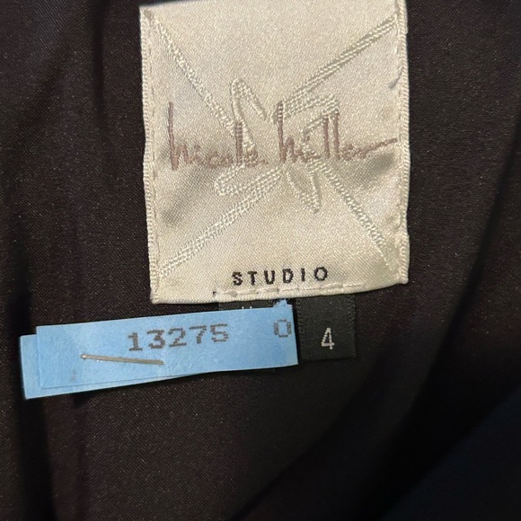 Nicole Miller Ruched Silk Black Dress - Picture 12 of 13